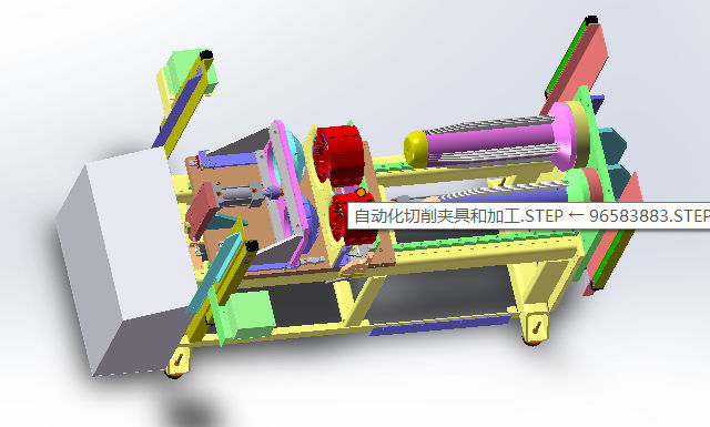 自动化切削夹具与加工设备Solidworks 3D模型下载